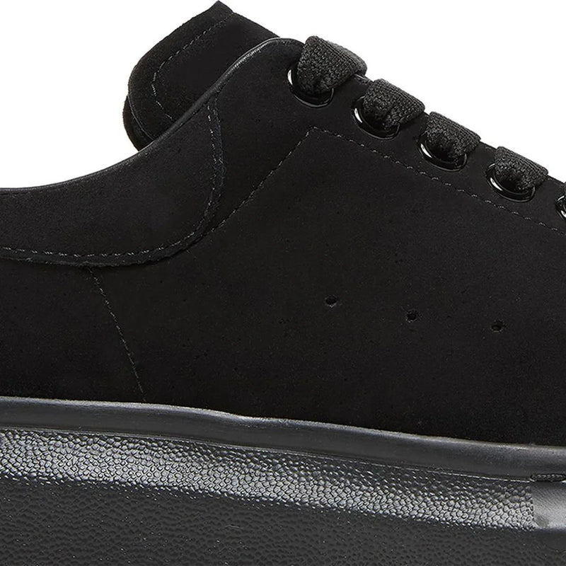 Alexander Mcqueen Raised Sole Suede Triple Black Sneaker