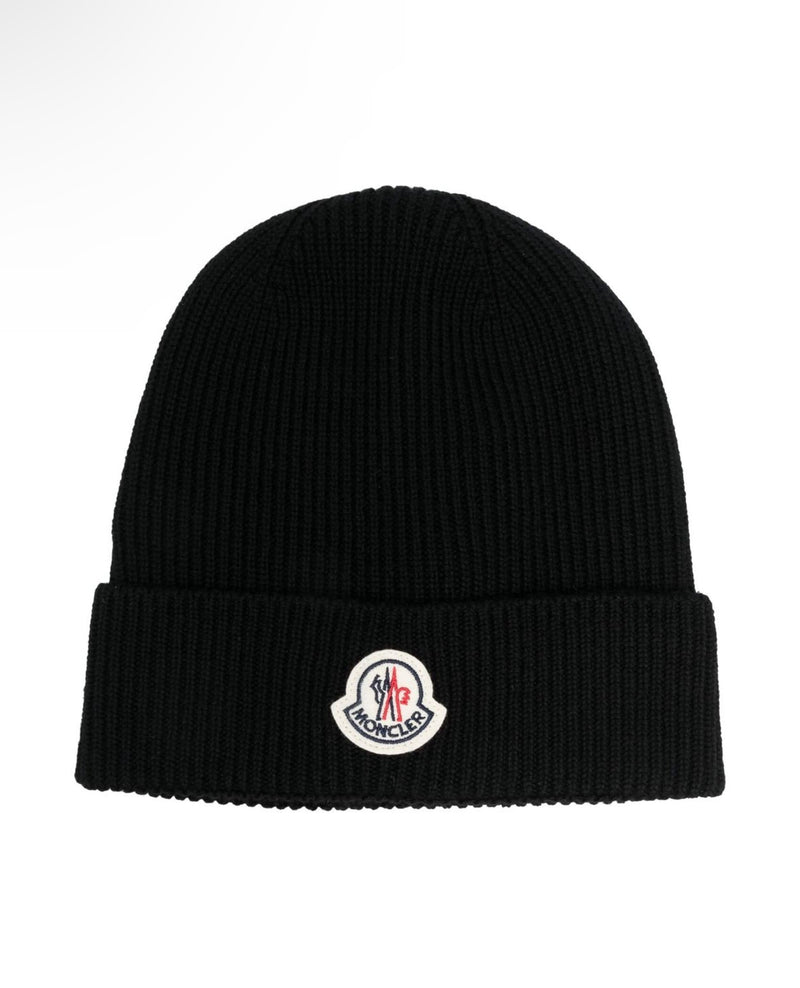 Moncler Logo Black Beanie