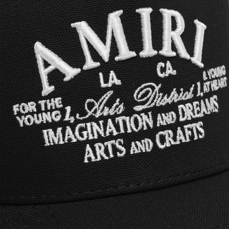 Amiri Arts District Black Trucker Cap