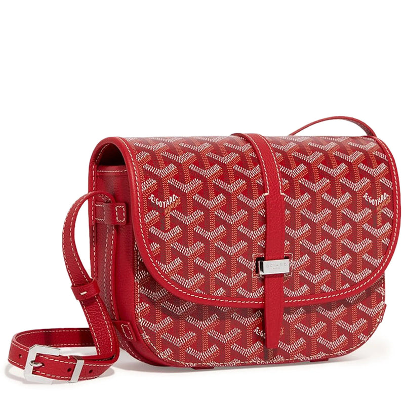 Goyard Goyardine Belvedere II Red PM Messenger Bag