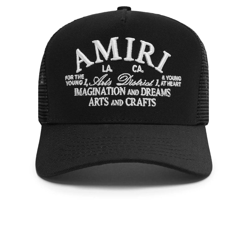 Amiri Arts District Black Trucker Cap