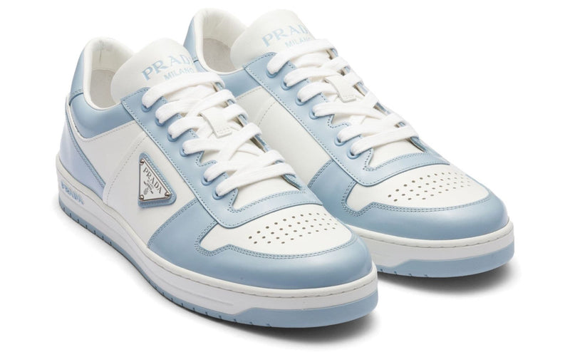 Prada Downtown Low Top Sneakers Baby Blue White