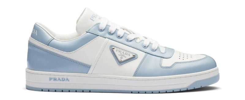 Prada Downtown Low Top Sneakers Baby Blue White