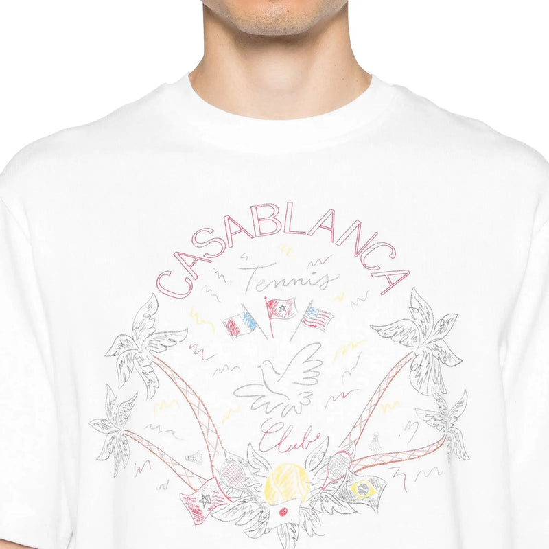 Casablanca Casa Crayon White T-Shirt