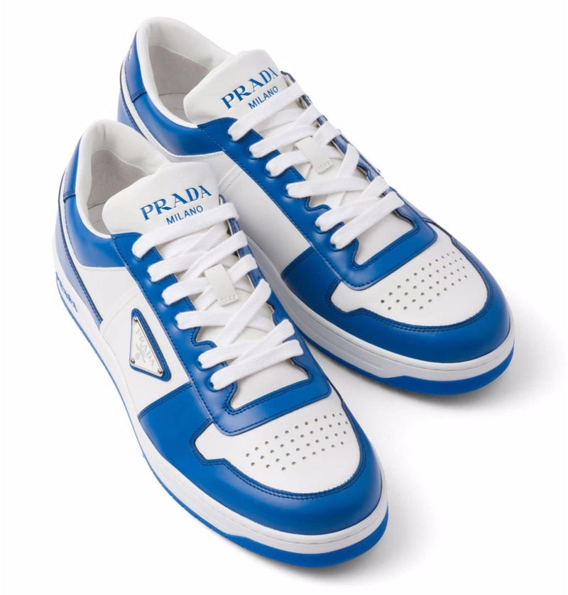 Prada Downtown Low Top Sneakers Blue White