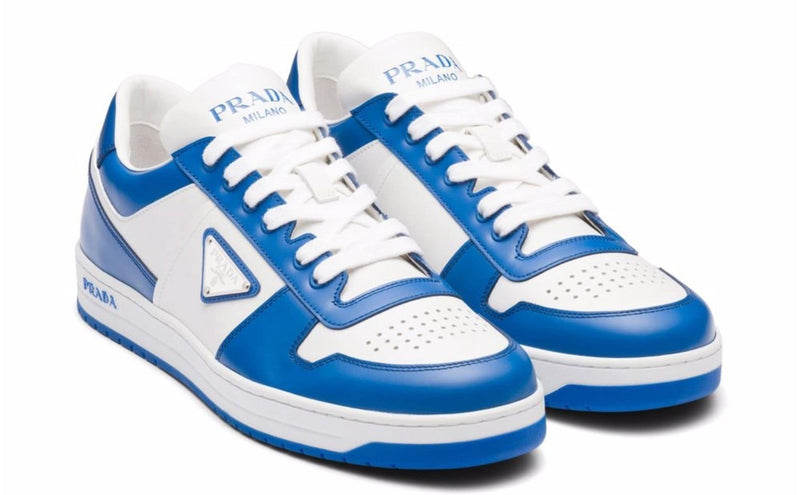 Prada Downtown Low Top Sneakers Blue White