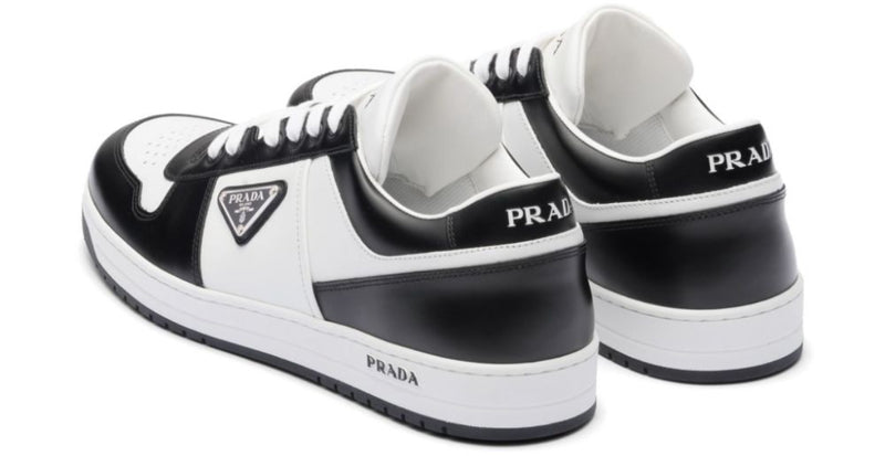 Prada Downtown Low Top Sneakers Black White