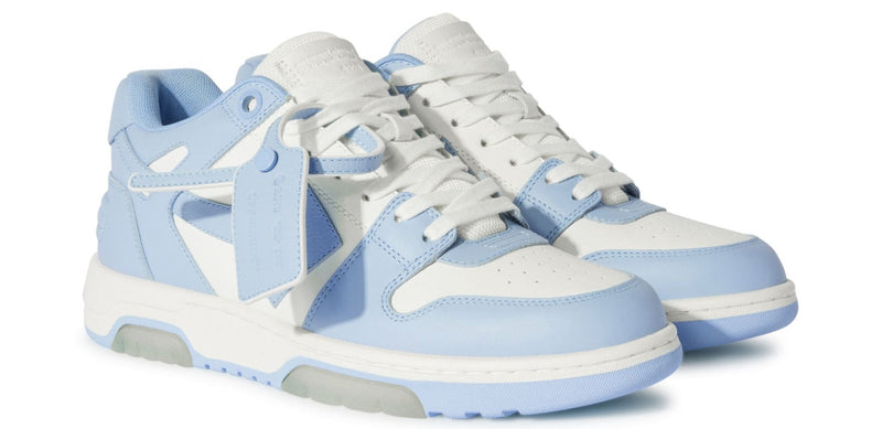 Off-White Out Of Office Leather White Light Blue Sneakers