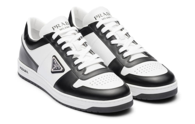 Prada Downtown Low Top Sneakers Black White