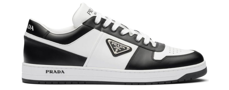 Prada Downtown Low Top Sneakers Black White