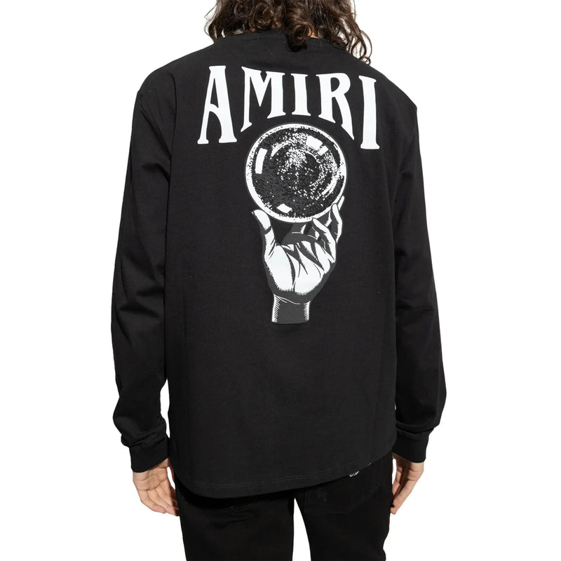 Amiri Crystal Ball Long Sleeve Black T-Shirt