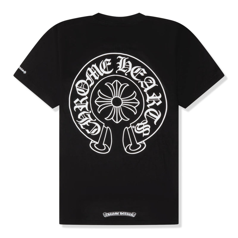 Chrome Hearts Horse Shoe Pocket Logo Black T Shirt